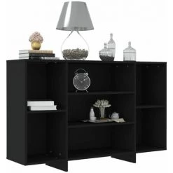 LangRay Meubles Buffet Noir 120x30x75 Cm Aggloméré -Buffet et enfilade Soldes 68278608 3