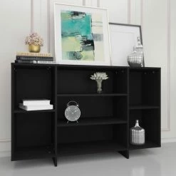 LangRay Meubles Buffet Noir 120x30x75 Cm Aggloméré -Buffet et enfilade Soldes 68278608 4