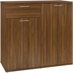 LangRay Meubles Buffet Chêne Marron 80x36x75 Cm Bois D'ingénierie 6 LangRay Meubles Buffet Chêne Marron 80x36x75 Cm Bois D'ingénierie -Buffet et enfilade Soldes 68278725 2