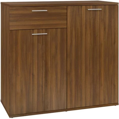 LangRay Meubles Buffet Chêne Marron 80x36x75 Cm Bois D'ingénierie 2 LangRay Meubles Buffet Chêne Marron 80x36x75 Cm Bois D'ingénierie – Image 2