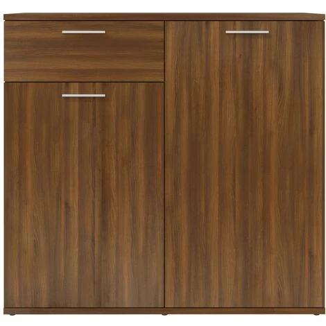 LangRay Meubles Buffet Chêne Marron 80x36x75 Cm Bois D'ingénierie 3 LangRay Meubles Buffet Chêne Marron 80x36x75 Cm Bois D'ingénierie – Image 3