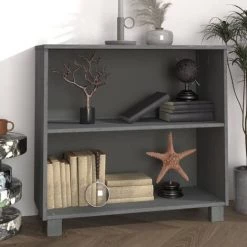 LangRay Meubles Buffet Gris Foncé 85x35x80 Cm Bois Massif De Pin