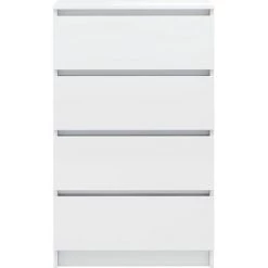 LangRay Meubles Buffet Blanc Brillant 60x35x98,5 Cm Bois D'ingénierie -Buffet et enfilade Soldes 68280131 4