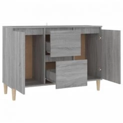 LangRay Meubles Buffet Sonoma Gris 103,5x35x70 Cm Bois D'ingénierie -Buffet et enfilade Soldes 68280432 5