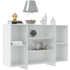 LangRay Meubles Buffet Blanc Brillant 120x30x75 Cm Aggloméré 7 LangRay Meubles Buffet Blanc Brillant 120x30x75 Cm Aggloméré -Buffet et enfilade Soldes 68280957 3