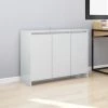 LangRay Meubles Buffet Blanc Brillant 102x33x75 Cm Aggloméré