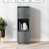 LangRay Meubles Buffet Gris 38x35x117 Cm Bois Massif De Pin