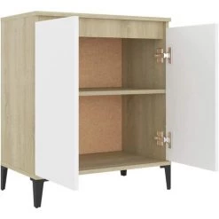 NINGX Buffet De Salle à Manger, Buffet Avec Portes Pour Salon, Cuisine, Couloir, Style Elégance, Aggloméré, Métal 60x35x70cm -Buffet et enfilade Soldes 68318079 4