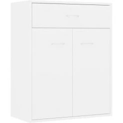 NINGX Commode Buffet De Salle à Manger, Armoire Avec Tiroir Et Portes Pour Salon, Cuisine, Couloir, Style Classique, Aggloméré 60x30x75cm