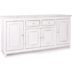 LES TENDANCES Buffet En Bois De Manguier 2 Tiroirs 4 Portes Paula L 180 Cm