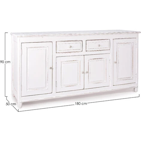 LES TENDANCES Buffet En Bois De Manguier 2 Tiroirs 4 Portes Paula L 180 Cm 5 LES TENDANCES Buffet En Bois De Manguier 2 Tiroirs 4 Portes Paula L 180 Cm – Image 5