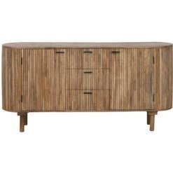 DRAWER Buffet Arrondi 2 Portes 3 Tiroirs En Bois L160cm - Kélibia - Couleur - Bois 6 DRAWER Buffet Arrondi 2 Portes 3 Tiroirs En Bois L160cm - Kélibia - Couleur - Bois -Buffet et enfilade Soldes 68582078 2