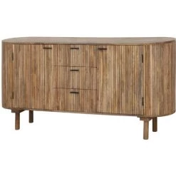 DRAWER Buffet Arrondi 2 Portes 3 Tiroirs En Bois L160cm - Kélibia - Couleur - Bois 7 DRAWER Buffet Arrondi 2 Portes 3 Tiroirs En Bois L160cm - Kélibia - Couleur - Bois -Buffet et enfilade Soldes 68582078 3