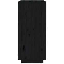 Buffet Noir 38x35x80 Cm Bois De Pin Massif VidaXL - Noir -Buffet et enfilade Soldes 68611987 5