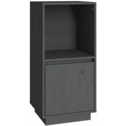 Buffet Gris 38x35x80 Cm Bois De Pin Massif VidaXL - Gris