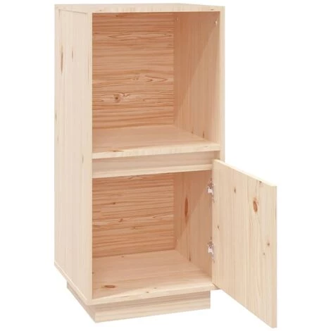 Buffet 38x35x80 Cm Bois De Pin Massif VidaXL - Brun 4 Buffet 38x35x80 Cm Bois De Pin Massif VidaXL - Brun – Image 4