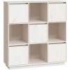 Buffet Blanc 110,5x35x117 Cm Bois Massif De Pin VidaXL - Blanc