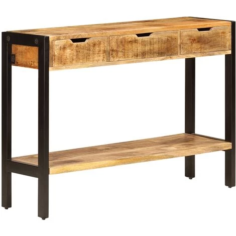 DOC&ET² Buffet Avec 3 Tiroirs 110x35x75 Cm Bois De Manguier Massif - Brun 1 DOC&ET² Buffet Avec 3 Tiroirs 110x35x75 Cm Bois De Manguier Massif - Brun