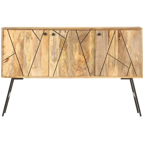 DOC&ET² Buffet 118x30x75 Cm Bois De Manguier Massif - Brun 2 DOC&ET² Buffet 118x30x75 Cm Bois De Manguier Massif - Brun – Image 2