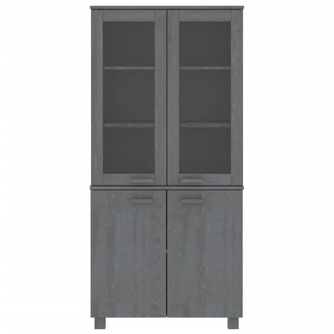 DOC&ET² Buffet Bois Massif De Pin Gris Foncé - Gris 3 DOC&ET² Buffet Bois Massif De Pin Gris Foncé - Gris – Image 3