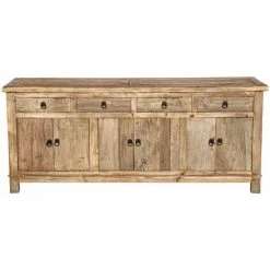 RENDEZ VOUS DéCO Buffet Mastic En Bois 3 Portes 4 Tiroirs - Marron Clair