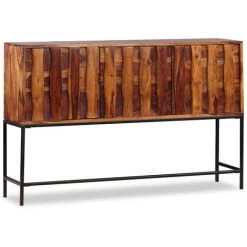 VidaXL Buffet Bois Massif De Sesham 120 X 30 X 80 Cm - Brun