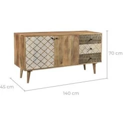 RENDEZ VOUS DéCO Buffet Tali En Bois 2 Portes 3 Tiroirs - Marron Clair 7 RENDEZ VOUS DéCO Buffet Tali En Bois 2 Portes 3 Tiroirs - Marron Clair -Buffet et enfilade Soldes 8933753 3