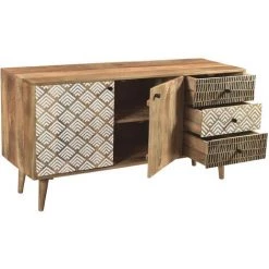 RENDEZ VOUS DéCO Buffet Tali En Bois 2 Portes 3 Tiroirs - Marron Clair 8 RENDEZ VOUS DéCO Buffet Tali En Bois 2 Portes 3 Tiroirs - Marron Clair -Buffet et enfilade Soldes 8933753 4