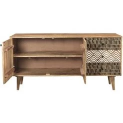 RENDEZ VOUS DéCO Buffet Tali En Bois 2 Portes 3 Tiroirs - Marron Clair 9 RENDEZ VOUS DéCO Buffet Tali En Bois 2 Portes 3 Tiroirs - Marron Clair -Buffet et enfilade Soldes 8933753 5