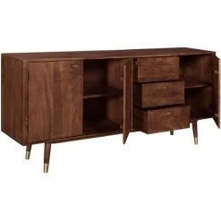RENDEZ VOUS DéCO Buffet Colombo 3 Portes 3 Tiroirs - Marron -Buffet et enfilade Soldes 8933761 4