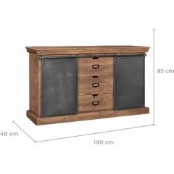 RENDEZ VOUS DéCO Buffet Tabuk En Bois De Manguier - Marron -Buffet et enfilade Soldes 8933763 3
