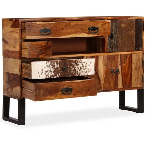Buffet 115x30x80 Cm Bois Massif De Sesham VidaXL 2 Buffet 115x30x80 Cm Bois Massif De Sesham VidaXL – Image 2