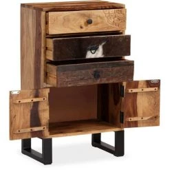 VidaXL Buffet Bois Massif De Sesham 50 X 30 X 86 Cm - Brun -Buffet et enfilade Soldes 8997734 4