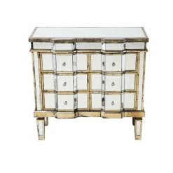 BELIANI Buffet Miroir De 6 Tiroirs - Argenté -Buffet et enfilade Soldes 9144607 3