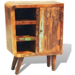 VidaXL Armoire Vintage Avec 1 Porte Bois Massif De Récupération - Brun -Buffet et enfilade Soldes 930107 5