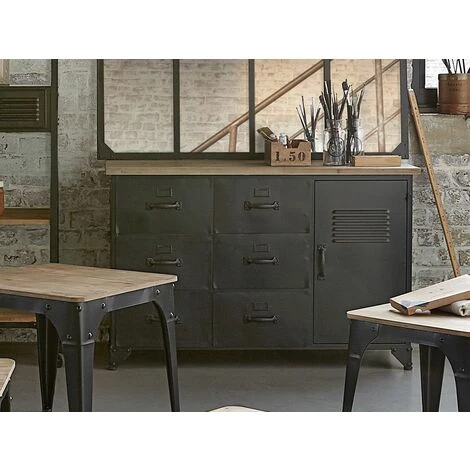 Commode Torof Esprit Récup - Atmosphera - Noir 2 Commode Torof Esprit Récup - Atmosphera - Noir – Image 2